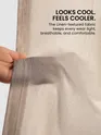 Beige Textured Summer Pants